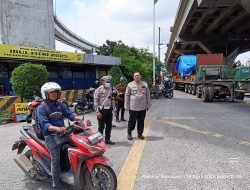Kapolres Pimpin Patroli dan Pengaturan Lalin Serta Penanganan Kemacetan di Pelabuhan Tanjung Priok