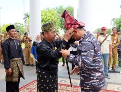 Sinergi Membangun Daerah Amamkan Laut, Danlanal Dumai Kunjungi Negeri Junjungan