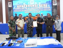 TNI AL Kembali Berhasil Gagalkan Penyelundupan 4,5 Kg Sabu di Perairan Asahan