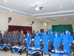Danlantamal IX Ambon Didampingi Ketua Korcab IX DJA III Ikuti Pengarahan Pembina dan Ketua Daerah Jalasenastri Armada III
