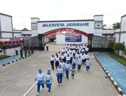 Sambut HUT Ke-79, Jalasenastri Korcab I DJA I Laksanakan Olahraga Bersama Prajurit Dan PNS Lantamal I