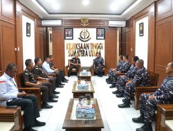 Pererat Hubungan Silaturahmi, Komandan Kodaeral I Laksanakan Kunjungan Ke Kepala Kejaksaan Tinggi Sumut