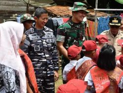 Danlanal Sibolga Dampingi Asops KASAD Tinjau Pelaksanaan TMMD Ke-126 TA. 2025 Kodim 0211/TT di Kecamatan Sibabangun