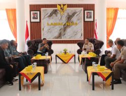 Perkuat Sinergitas Pengamanan Hayati dan Penegakan Hukum Laut, Lanal Nias Terima Audiensi Badan Karantina Indonesia